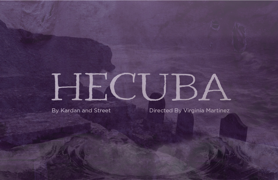 tombstones near ocean with purple overlay